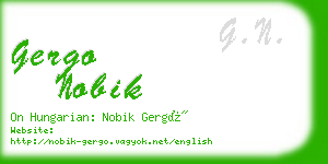 gergo nobik business card